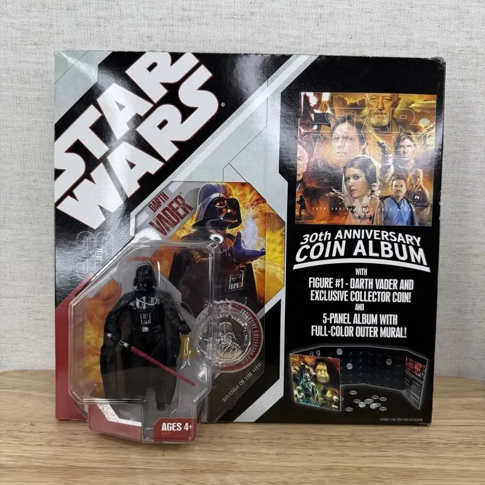 Star Wars 30th Anniversary Coin Album Plus Darth Vader Action Figure NEW SEALED